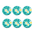 White And Yellow Plumeria In Water Print Coaster Set
