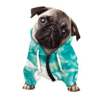 White And Yellow Plumeria In Water Print Dog Zip Up Hoodie