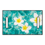 White And Yellow Plumeria In Water Print Golf Cart Seat Cover