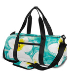 White And Yellow Plumeria In Water Print Gym Bag