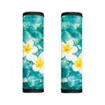 White And Yellow Plumeria In Water Print Handle Covers
