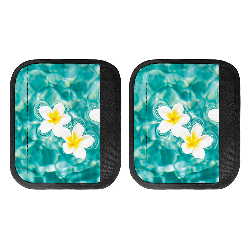 White And Yellow Plumeria In Water Print Handle Covers