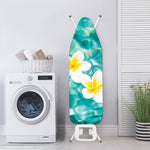 White And Yellow Plumeria In Water Print Ironing Board Cover