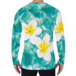 White And Yellow Plumeria In Water Print Men's Long Sleeve T-Shirt