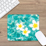 White And Yellow Plumeria In Water Print Mouse Pad