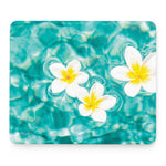 White And Yellow Plumeria In Water Print Mouse Pad