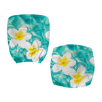 White And Yellow Plumeria In Water Print Office Chair Cover