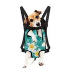 White And Yellow Plumeria In Water Print Pet Carrier Backpack