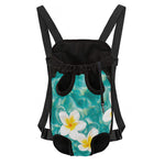 White And Yellow Plumeria In Water Print Pet Carrier Backpack