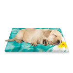 White And Yellow Plumeria In Water Print Pet Cooling Mat Cover