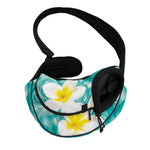 White And Yellow Plumeria In Water Print Pet Sling Carrier