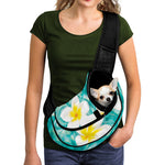 White And Yellow Plumeria In Water Print Pet Sling Carrier