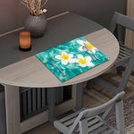 White And Yellow Plumeria In Water Print Placemat