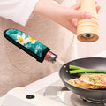 White And Yellow Plumeria In Water Print Skillet Handle Cover