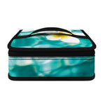 White And Yellow Plumeria In Water Print Small Lunch Bag