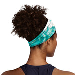 White And Yellow Plumeria In Water Print Sports Headband