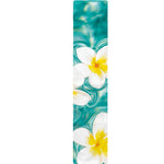 White And Yellow Plumeria In Water Print Table Runner