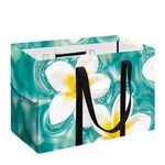 White And Yellow Plumeria In Water Print Utility Tote Bag