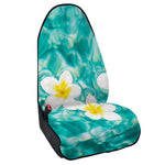 White And Yellow Plumeria In Water Print Waterproof Car Seat Cover