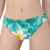 White And Yellow Plumeria In Water Print Women's Panties