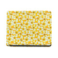 White And Yellow Plumeria Pattern Print Bifold Wallet