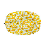 White And Yellow Plumeria Pattern Print Car Side Mirror Covers
