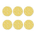 White And Yellow Plumeria Pattern Print Coaster Set