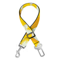 White And Yellow Plumeria Pattern Print Dog Seat Belt