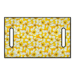 White And Yellow Plumeria Pattern Print Golf Cart Seat Cover
