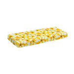 White And Yellow Plumeria Pattern Print Piano Keyboard Cover