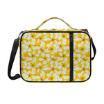 White And Yellow Plumeria Pattern Print Shoulder Strap Bible Bag