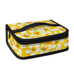 White And Yellow Plumeria Pattern Print Small Lunch Bag