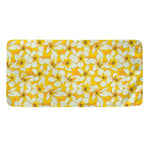 White And Yellow Plumeria Pattern Print Towel