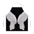 White Angel Wings Print Adjustable Apron