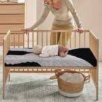 White Angel Wings Print Baby Crib Sheet