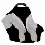 White Angel Wings Print Baby Seat Cover