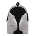 White Angel Wings Print School Backpack