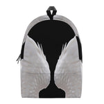White Angel Wings Print Backpack