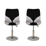 White Angel Wings Print Bar Stool Covers