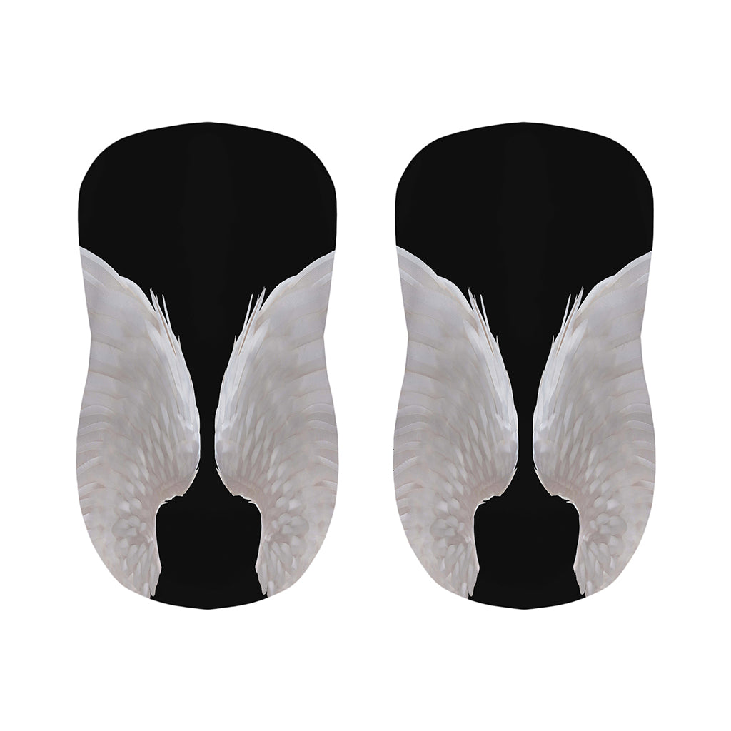 White Angel Wings Print Bar Stool Covers
