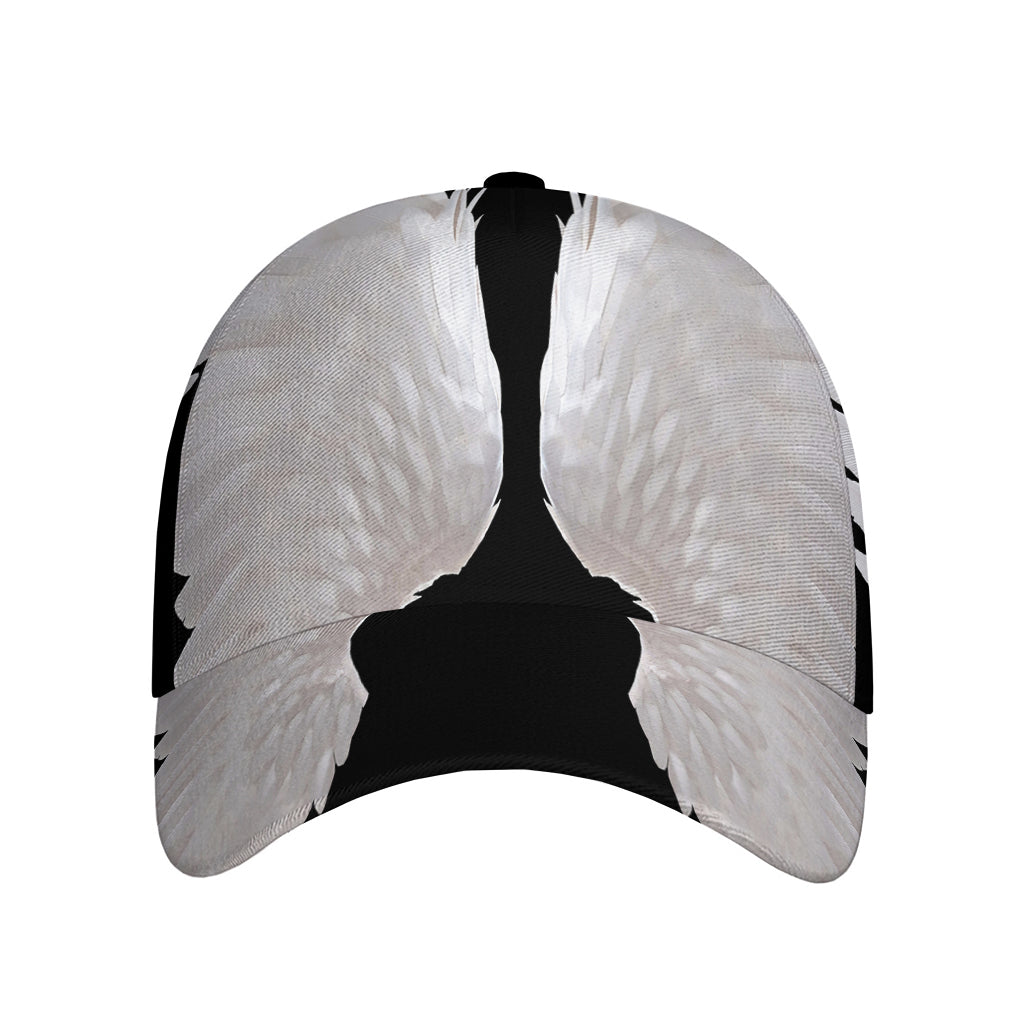 White Angel Wings Print Baseball Cap