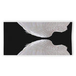 White Angel Wings Print Beach Towel