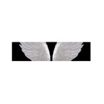 White Angel Wings Print Bed Runner