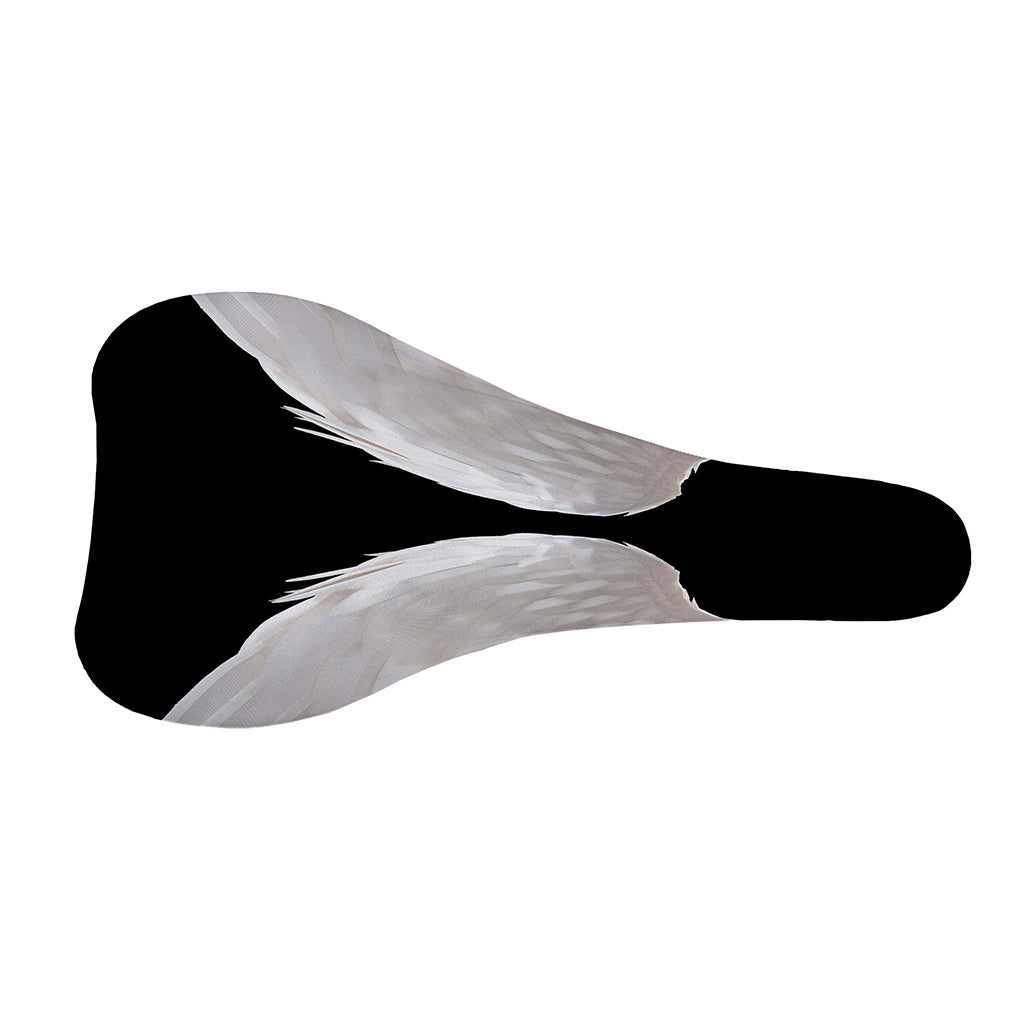 White Angel Wings Print Bicycle Seat Cover