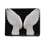 White Angel Wings Print Bifold Wallet
