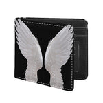 White Angel Wings Print Bifold Wallet