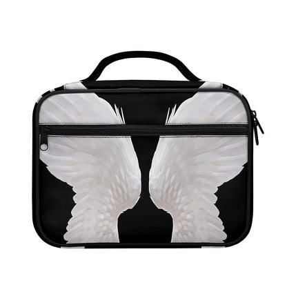 White Angel Wings Print Briefcase Bible Bag