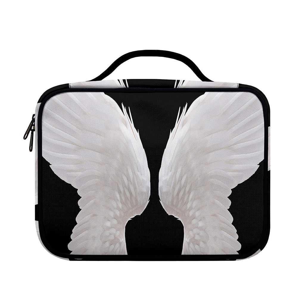 White Angel Wings Print Briefcase Bible Bag