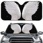 White Angel Wings Print Car Windshield Sun Shade