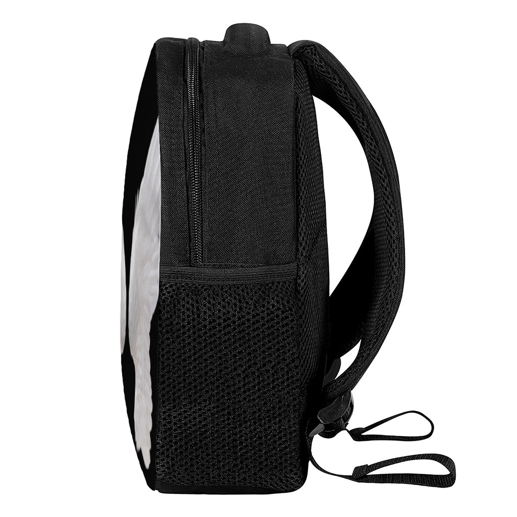 White Angel Wings Print Casual Backpack